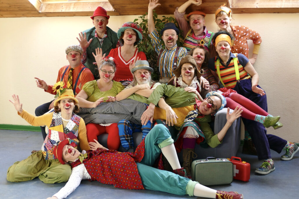 Clownsgruppenbild Clownsgruppe bei Workshop