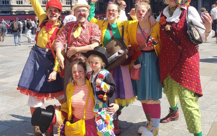 Clowns beim DV-Tag in Köln vor dem Dom